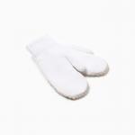 Варежки вязаные женские MINAKU, белые, размер 22 см