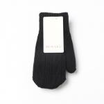 Варежки вязаные женские MINAKU: Hello, winter! чёрные, 21 см