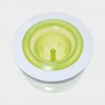 Ёмкость для масла, d=10 см, с кисточкой, стекло, белая