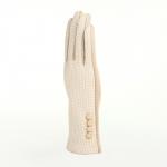 Перчатки женские двойные, безразмерные, сенсорные, без утеплителя, бежевые