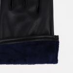 Перчатки женские кожаные, безразмерные, с утеплителем, цвет чёрный