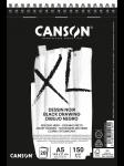 "Canson" Альбом  для графики XL Black Dessin 150 г/м2 A5 21 х 14.8 см на спирали 20 л.