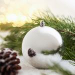 СНОУ БУМ Шар 10см пластик, серебро