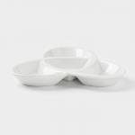 Менажница керамическая 4 ячейки «Трикветр», 21?2.5 см