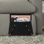 QWERTY Органайзер для дивана/кресла из фетра, 32*6*80 см, 3,8 л,  цвет темно-серый /24/6