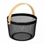 *Корзина металлическая для хранения овощей и фруктов, 25,5*17 см, черная MARMITON