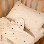 КПБ детский 'Чистый хлопок', поплин, 'Сердечки ВБ' Пододеяльник 112х147; простыня 150x190;наволочка 40х60 (1шт)