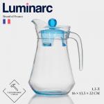 Кувшин Luminarc Arc, 1.3 л, пластиковая крышка, стекло, прозрачный