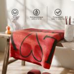 Полотенце махровое «Этель. Люблю маму и папу», 70?130 см, хлопок 100%, красное