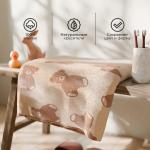 Полотенце махровое Этель Teddy bear, 70?130 см, 100% хлопок, 420 г/м?, бежево-коричневое