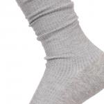 Носки Tezido Lady's  рубчик светло-серый меланж