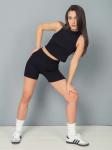 Домашний комплект женский топ с шортами черный