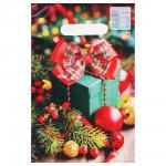 Пакет с вырубной не усиленной ручкой  20*30 «Новый год» 5 дизайнов в асс.