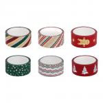 Набор декоративного скотча тм Сноубум, 3 шт, 1,5см x 3 м, бумага, 2 диз.