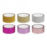 Набор клейкой ленты тм Сноубум, 3 шт, 1,5см x 3 м, бумага, 2 диз.