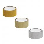 Набор клейкой ленты тм Сноубум, 3 шт, 1,5см x 3 м, бумага, 2 диз.