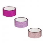 Набор клейкой ленты тм Сноубум, 3 шт, 1,5см x 3 м, бумага, 2 диз.