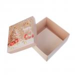 Коробка складная, 19,5x19,5x9,5см, бумага, арт.2, 4 дизайна