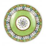 BLUMEN HAUS Ручка керамическая для мебели "Восточный узор", цвет зеленый, рисунок желтый