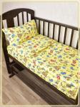 Детское постельное белье бязь Зоопарк вид 5 желтый