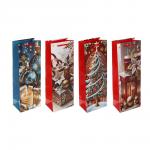 Пакет тм СНОУ БУМ подарочный, 12,5x36x8,5см, тиснение, бумага, 4 дизайна