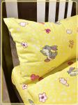 Детское постельное белье бязь Зайки серые вид 5/3 желтый