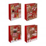 Пакет подарочный тм СНОУ БУМ фоллинг, 26x32x10см, бумага, 4 дизайна