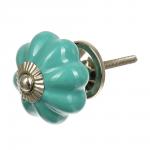BLUMEN HAUS Ручка керамическая для мебели "Цветок", цвет бирюзовый