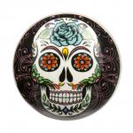 BLUMEN HAUS Ручка керамическая для мебели "Череп", цвет чёрный, рисунок цветной