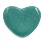 BLUMEN HAUS Ручка керамическая для мебели "Сердце", цвет бирюзовый