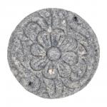 BLUMEN HAUS Ручка керамическая для мебели "Каменный цветок", цвет серый матовый