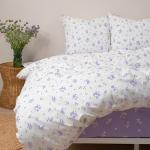 КПБ 'Традиция' 2,0 спальный с европростыней, поплин, 100% хлопок, пл. 115 гр./кв.м., 'Мильфлер сирень ВБ' Пододеяльник 177*217, простыня 240*217, наволочка 70*70 (2 шт.)