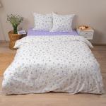 КПБ 'Традиция' 2,0 спальный с европростыней, поплин, 100% хлопок, пл. 115 гр./кв.м., 'Мильфлер сирень ВБ' Пододеяльник 177*217, простыня 240*217, наволочка 70*70 (2 шт.)