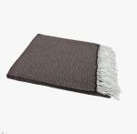 Плед Валенсия с бахромой Влади, белый-коричневый, КЛЕОПАТРА