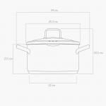 Кастрюля со стеклянной крышкой, 24 см/5,5 л, NADOBA, серия GERDA