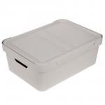 Ящик с крышкой универсальный Luxe, 380х276х140мм, 12л, светло-бежевый