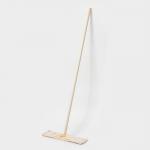 Швабра для мытья пола плоская Доляна, насадка микрофибра 42?12 см, металлическая ручка 124 см