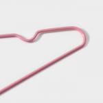 Плечики - вешалки для одежды Доляна, 29.5?16.5 см, 10 шт., детские, антискользящее покрытие, розовые