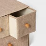 Короб для мелочей LaDо?m «Франческа», 3 выдвижных ящика, 30?20?28 см, бежевый