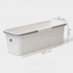 Ведро для уборки Raccoon, 20 л, 59.5?22?19 см, дно 55?17 см, белое