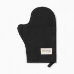 Варежка-прихватка «Доляна. Душевная кухня», чёрная, 20?28 см, рогожка, 100% хлопок