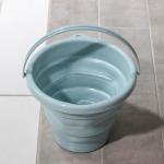 Ведро для уборки Доляна, складное, 5 л, 26?26?20 см, серый