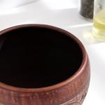 Горшок для жаркого «Ангоб», 700 мл, красная глина