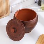 Горшок для жаркого «Гладкий», 550 мл, красная глина