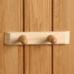 Вешалка для бани и сауны, липа, 20?4?6 см, 2 крючка, «Добропаровъ»