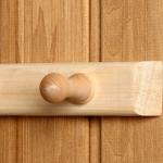 Вешалка для бани и сауны, липа, 20?4?6 см, 2 крючка, «Добропаровъ»