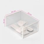 Коробка для хранения обуви с дверцей Доляна Middle size, 24_33_14 см, 2 шт