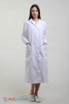 Женский медицинский халат ТИСИ с ВО белый ХМ-11