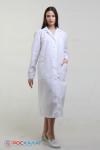 Женский медицинский халат ТИСИ с ВО белый ХМ-11