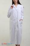 Женский медицинский халат ТИСИ с ВО белый ХМ-11